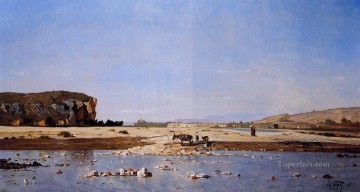 Escena en el paisaje de Durance Paisaje de Paul Camille Guigou Pinturas al óleo